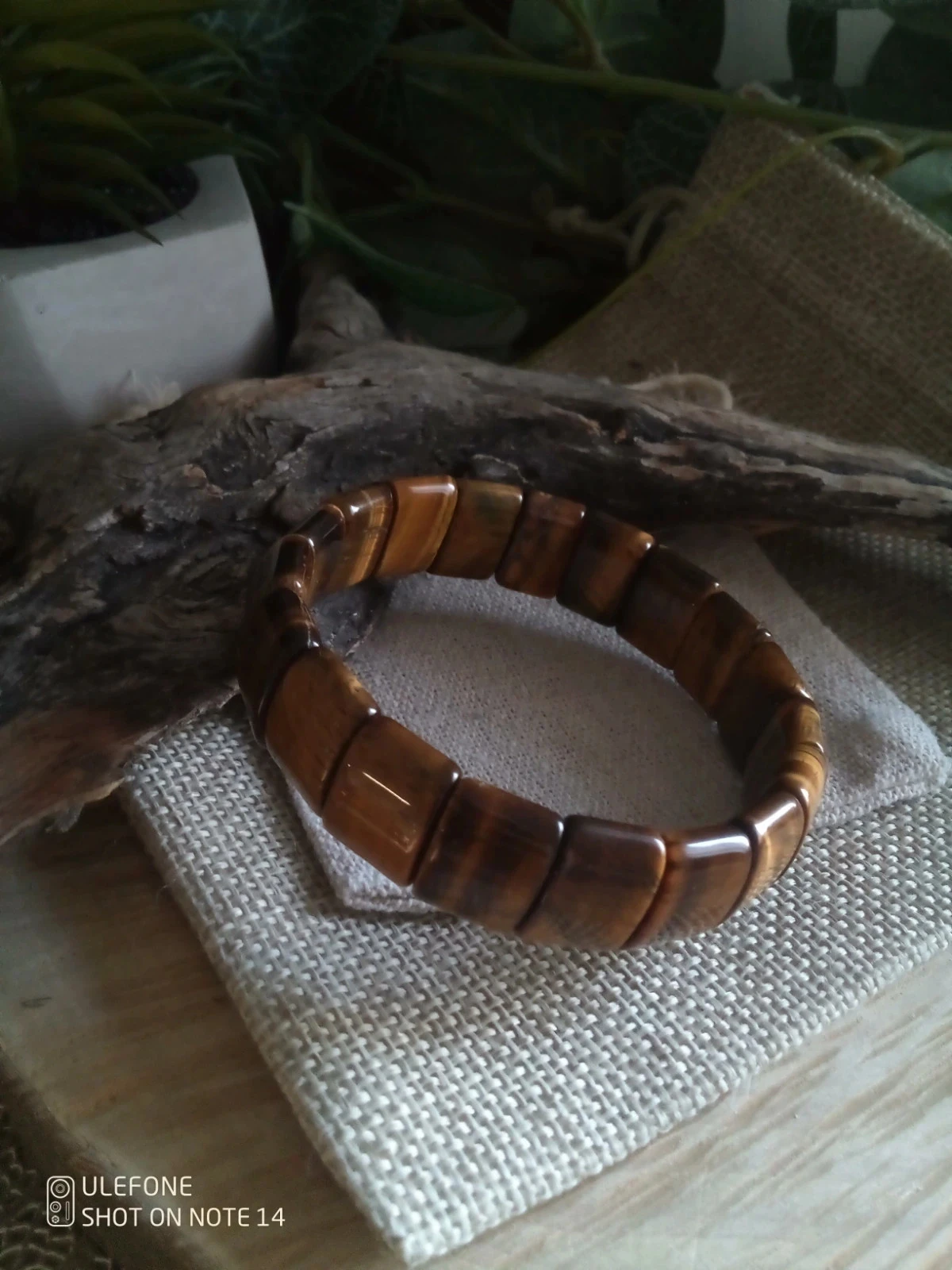 Brazalete ojo de tigre, piedras naturales – photo 2
